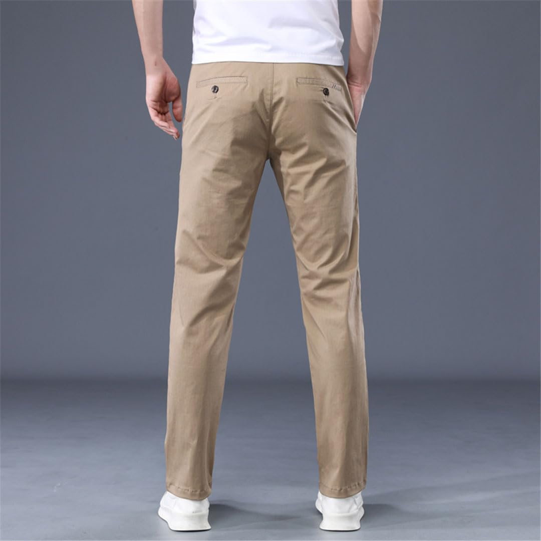 Vogrtcc Pantalones Casuales Delgados De Ajuste Regular para Hombres Pantalones Rectos Pequeños De Negocios