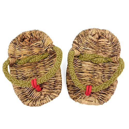 [竹春] 足半草履 足半ぞうり 足半 竹皮 ぞうり サンダル 日本製 健康 ダイエットスリッパ アフターヒール レディース 青海波/うぐいす(赤)のサムネイル