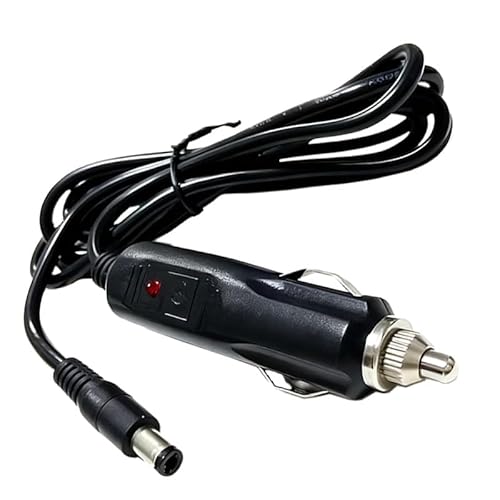 12V24VCargador de Coche Cable de alimentación de Coche 10A, DC 5.5mm x 2.5mm al Enchufe Macho del Encendedor de Cigarrillos del Coche(1,5 m)