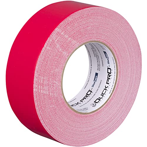Image of Duck Pro by Shurtape Professional Grade, Industrial Colored Cloth Duct Tape for Industrial Color-Coding, HVAC and Automotive, 48mm x 60yd, 10.0 mil, Red, 1 Roll (105481)