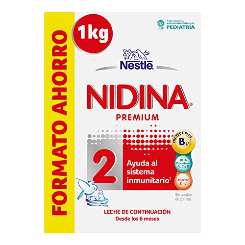 NESTLÉ NIDINA 2 Premium [PACK AHORRO] - A partir de los 6 meses - Leche de continuación en polvo - Fórmula para bebés - 1Kg