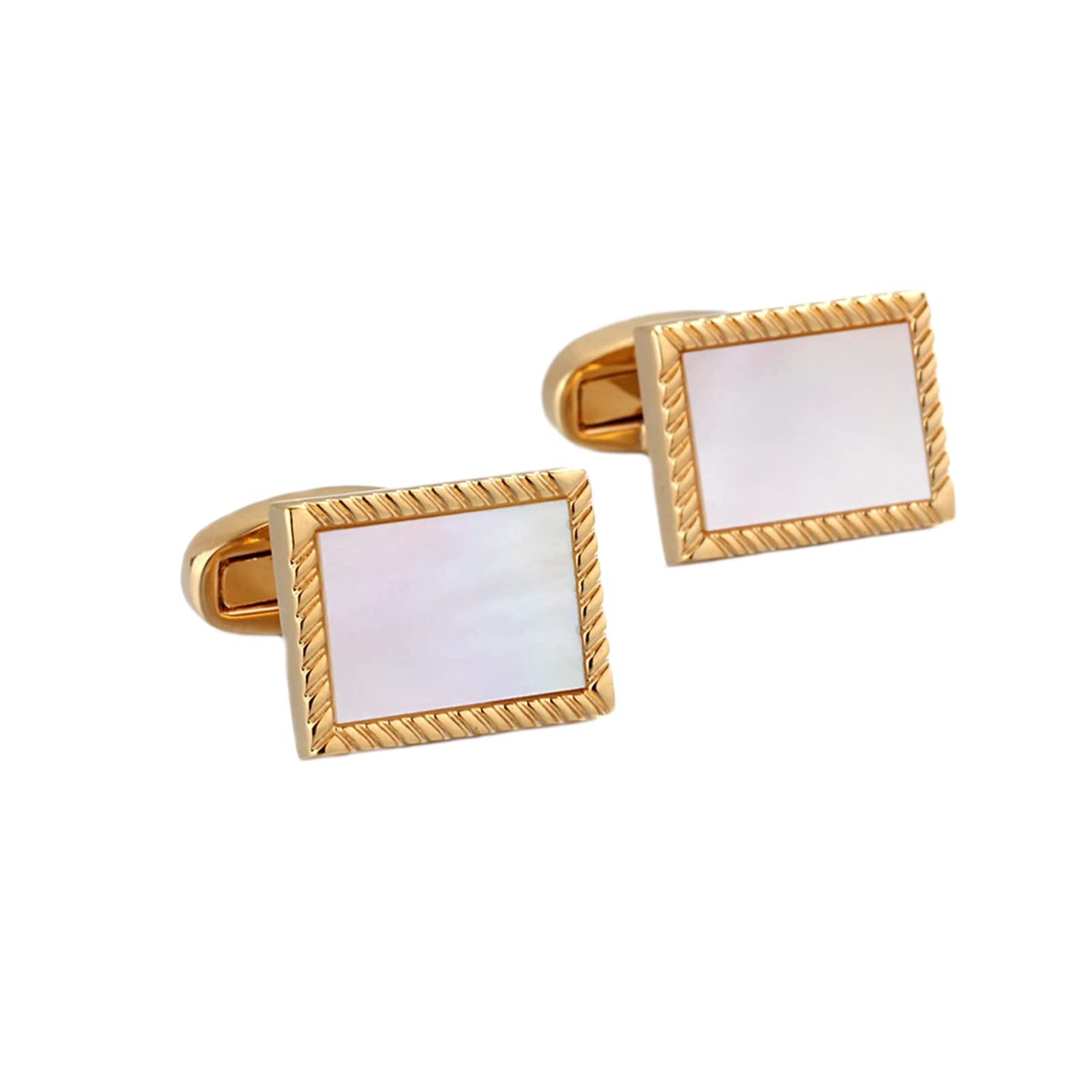 Lieson Gemelos de los hombres para la boda, gemelos de oro blanco personalizados a rayas de encaje hombres gemelos de boda