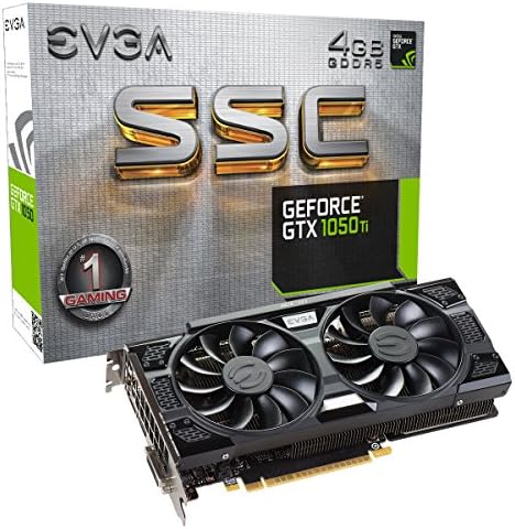EVGA GeForce GTX 1050 Ti SSC Gaming ACX 3.0, 4GB GDDR5, DX12 OSD Support (PXOC) Graphics Card 04G-P4-6255-KR