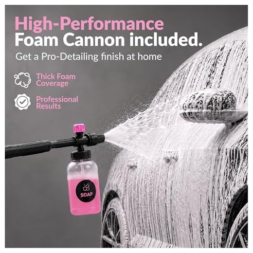 Pink Electric Pressure Washer with Car Detail Kit