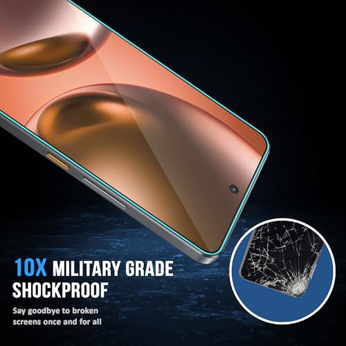 Image of ArmourPro Military Grade Gorilla Tempered Glass Compatible For Realme GT 7T (6.8 Inch) With Easy Installation Kit for Smartphone| Edge To Edge Coverage | Black, Pack of 2