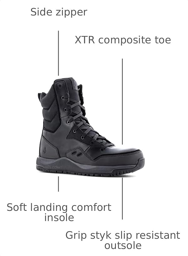 Volcom Work Men's Street Shield Black Composite Toe Boots by Volcom - Used condition - Image 3