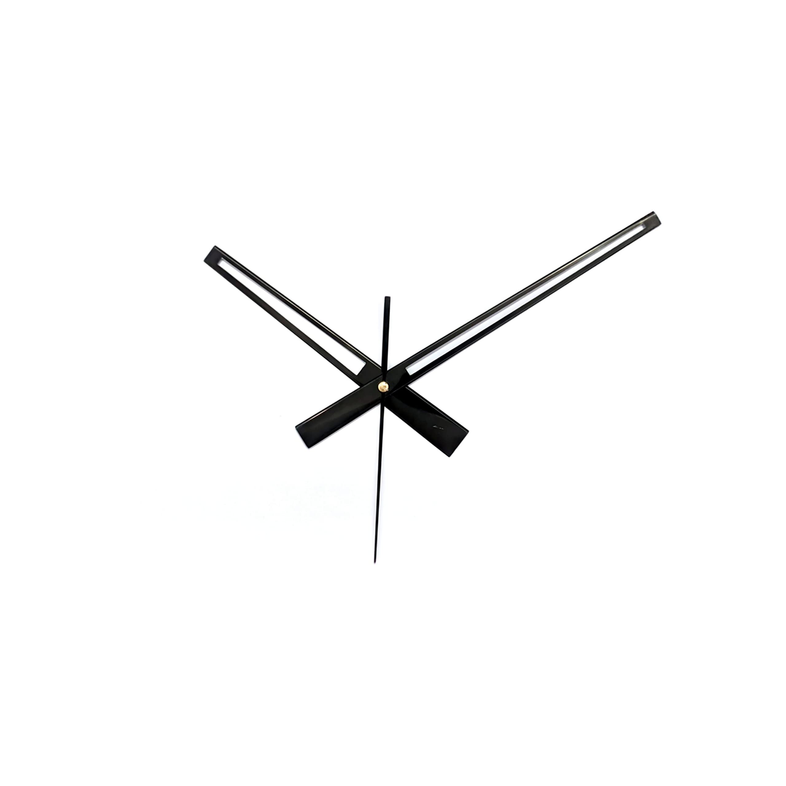 Metal Analog Wall Clock Hands Big (25x18.5x16cm)|Wall Clock Needles Big Set|Large Hands for Wall Clock|DIY Clock Hands Replacement Set (1) for Home,Office,and Living Room Decoration,Black