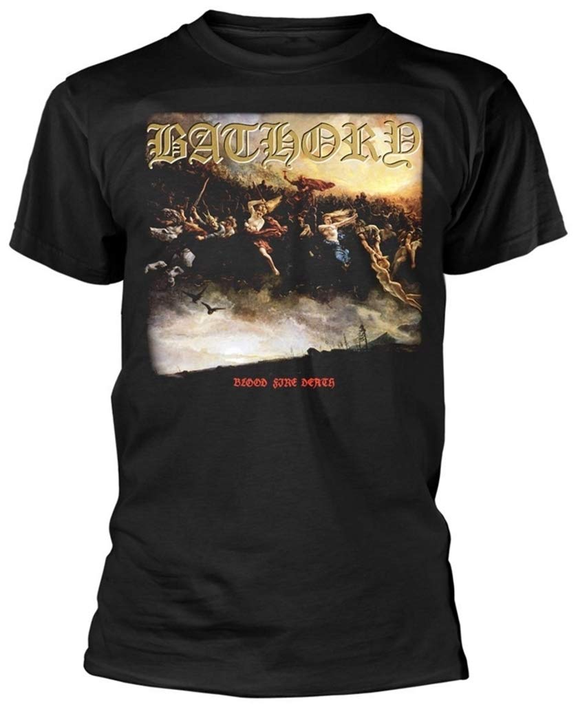 Plastic Head Bathory 'Blood Fire Death' T-Shirt (Medium) Black