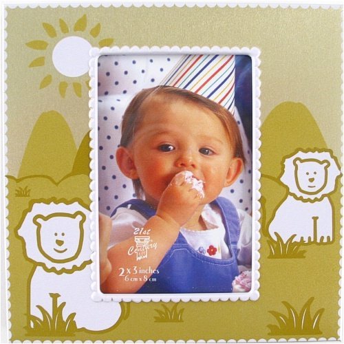 Deluxe Scenic Baby Photo Frame, Yellow Nursery Picture Frames Baby