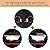 HUYIENO Solar Cap Lights Outdoor LED Lighting Deck Fence Two Light Modes Warm White/Bright White Suitable for 4x4 Wooden Posts Black 6PK