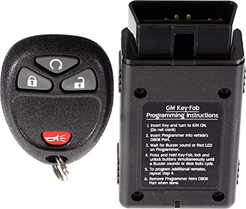 APDTY 24847 Replacement Keyless Entry Remote Key Fob Transmitter Assembly (Replaces GM Part Number 15114374 Only; You Must Have A Working Keyless Entry System)