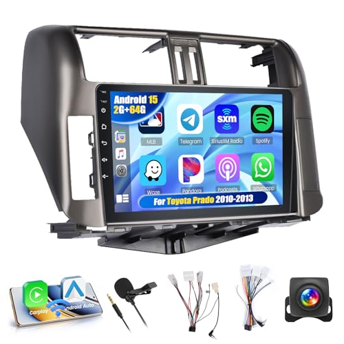 Realdio Android Car Stereo for Toyota Prado 2010 2011 2012 2013 with CarPlay Android Auto 26UI 2GB+64GB