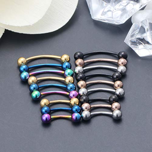 SCERRING 18-30PCS 20G Stainless Steel Eyebrow Tragus Helix Rook Daith Earrings Lip Ring Barbell with Balls Body Piercing Jewelry 6mm 8mm 10mm3