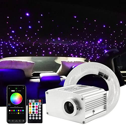 Image of ATOKEE 10W Starlight Headliner Kit 150pcs 0.03in 6.5ft, Twinkle +Sound Activated Fiber Optic Star Lights for Car Roof Use with APP /Remote Music Control