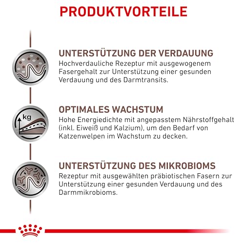 Royal Canin Gastrointestinal Kitten Feline | 4er Pack | 4 x 400 g | Diät-Alleinfuttermittel für Kätzchen | Kann dabei helfen Störungen im Gastrointestinaltrakt zu verringern