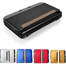 Black Aluminum + Plastic Protector Case Cover Protective Hard Shell Skin for Nintendo New 3DS XL LL 2015 Model ONLY