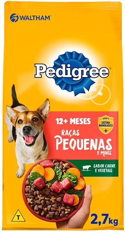 PEDIGREE Ração Carne e Vegetais Cães Adultos Raças Pequenas e Minis 2,7 kg