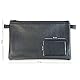 Banktasche 10716 mit Reißverschluss und Fenster für Visitenkarten und Beschriftung 27 x 17 cm A5 Kunstleder schwarz