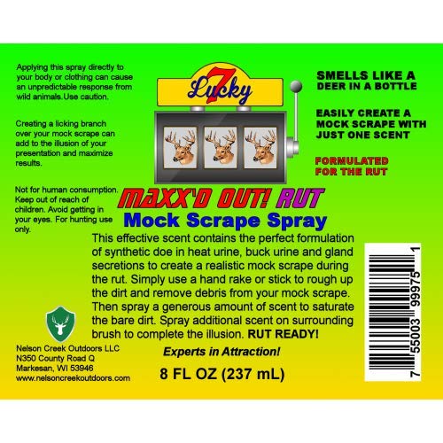 Lucky 7 MAXX'D Out! RUT Mock Scrape Spray - Synthetic