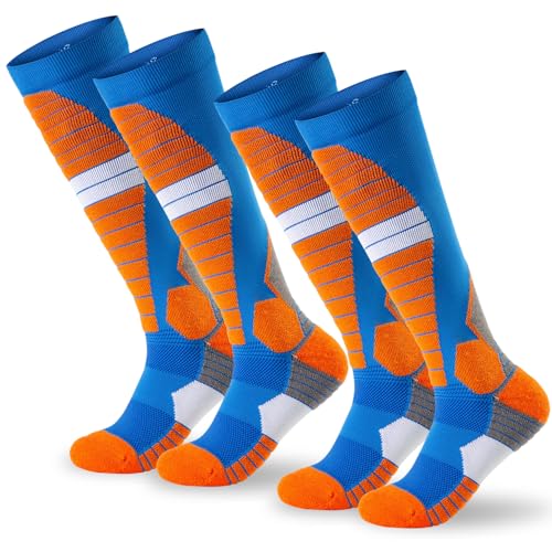 Thermal Ski Socks – Moisture-Wicking, Cushioned, Warm Winter Socks for Skiing & Snowboarding, Cold Weather Socks