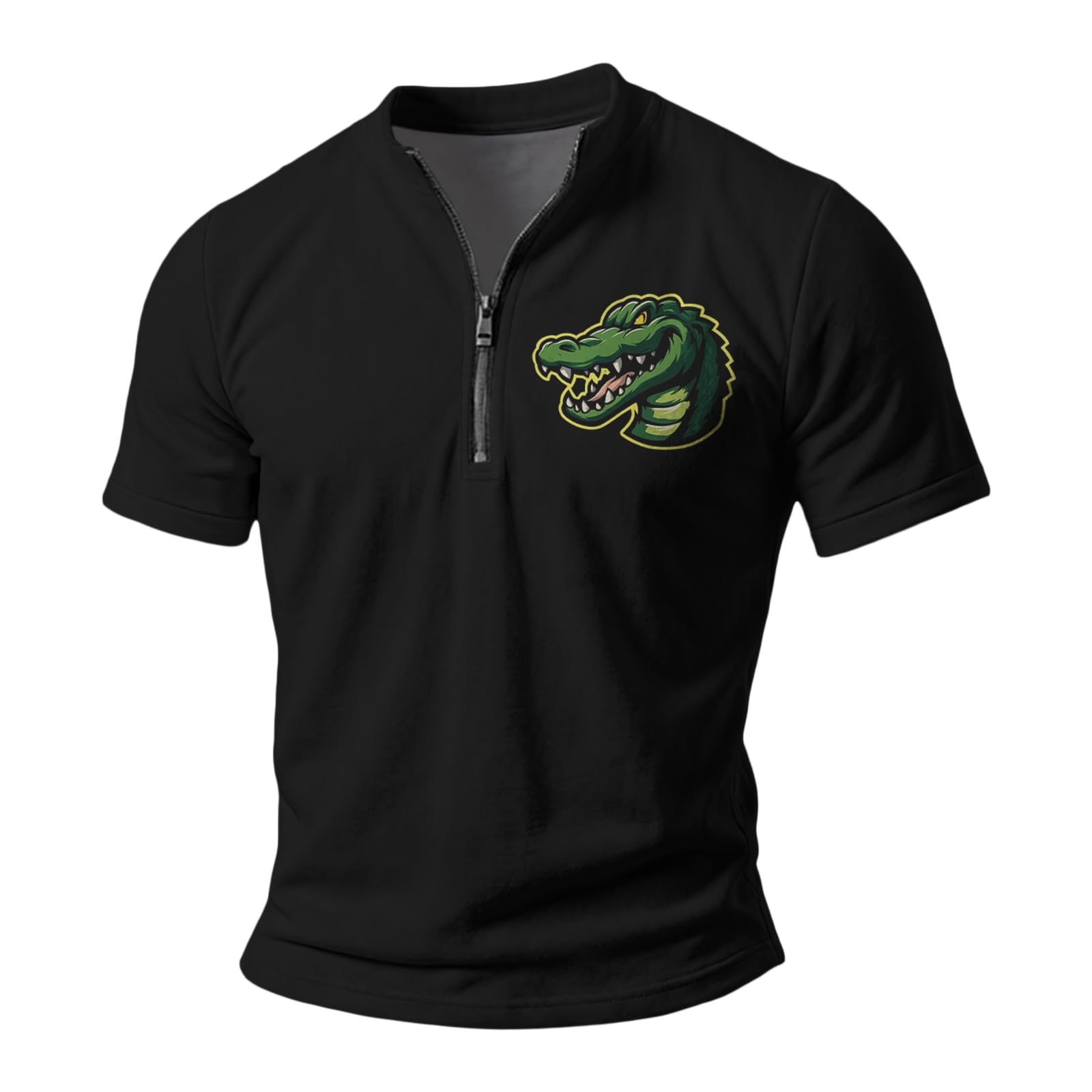 MARSVOVO Mens Short Sleeve Quarter Zip Shirts Summer Relaxed Casual Tees Fashion Designed Breathable Daily Tops S-5XL