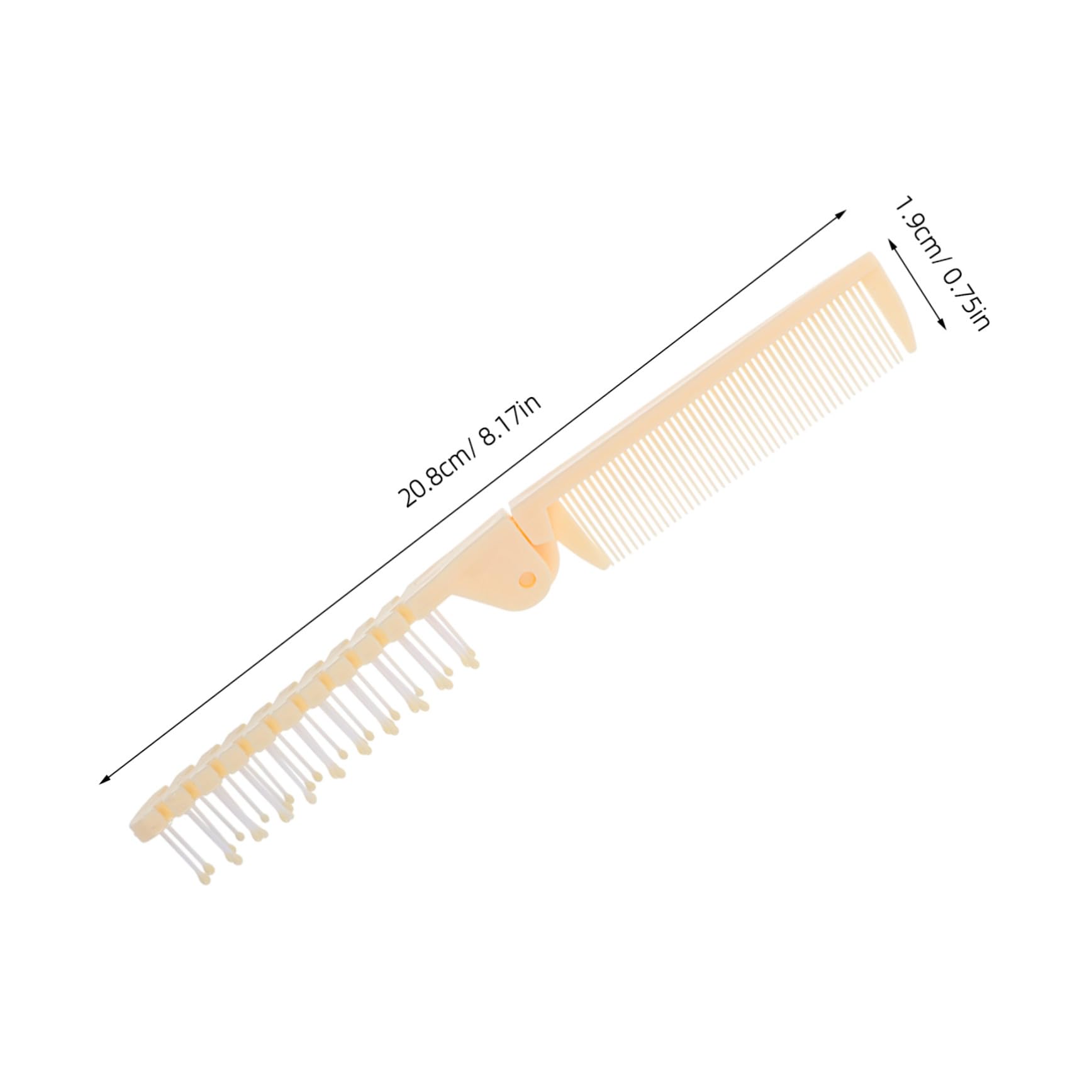 COLLBATH Peigne à Cheveux Pliable et Portable en Plastique Antistatique, Denture Large pour Retouches Rapides, Lot de 30 Pièces, pour Événements et Travail