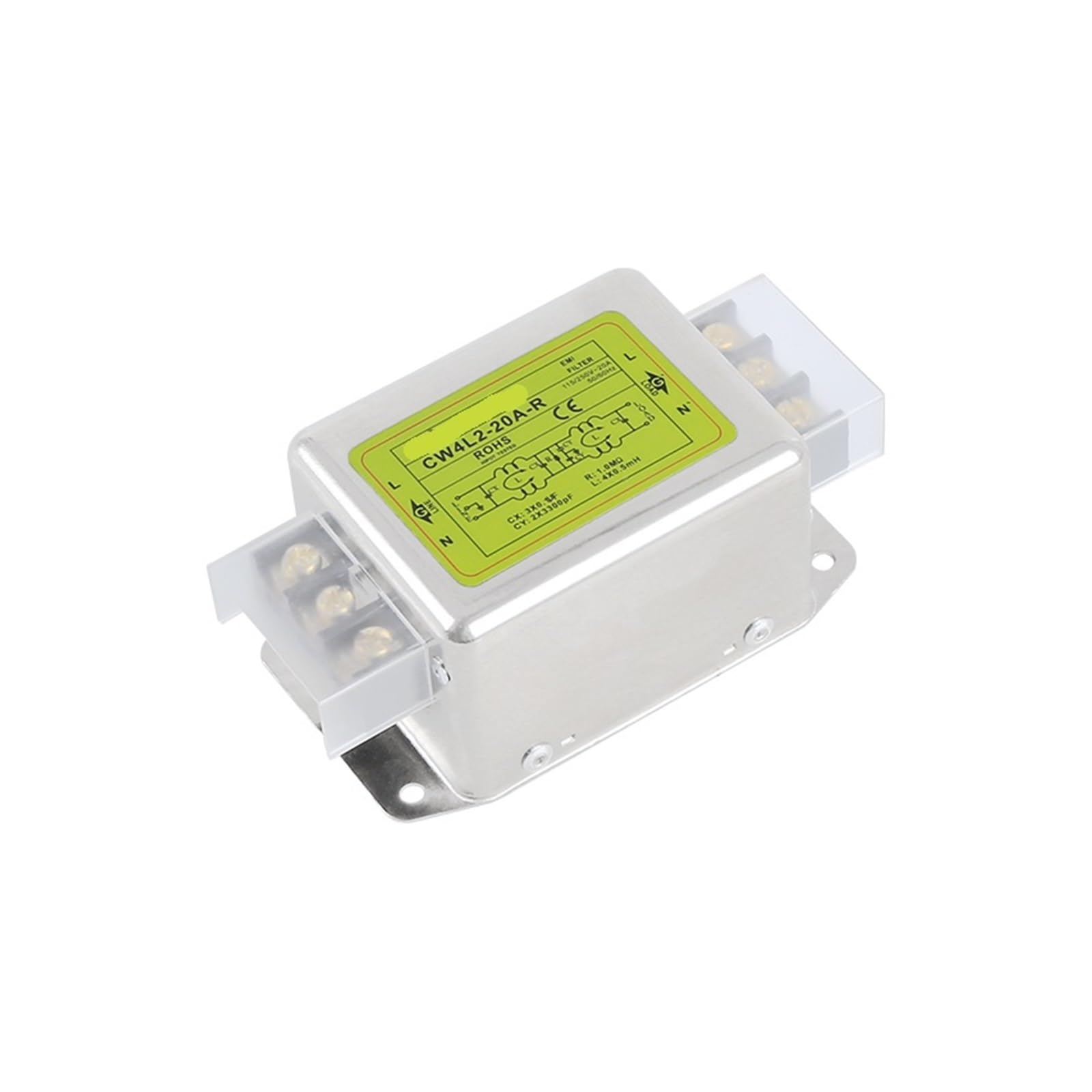 MBPAIHOP 115V 230V Terminal Block Bipolar Anti-interference CW4L2-10A/20A/30A-R Power Supply Filter(20A)