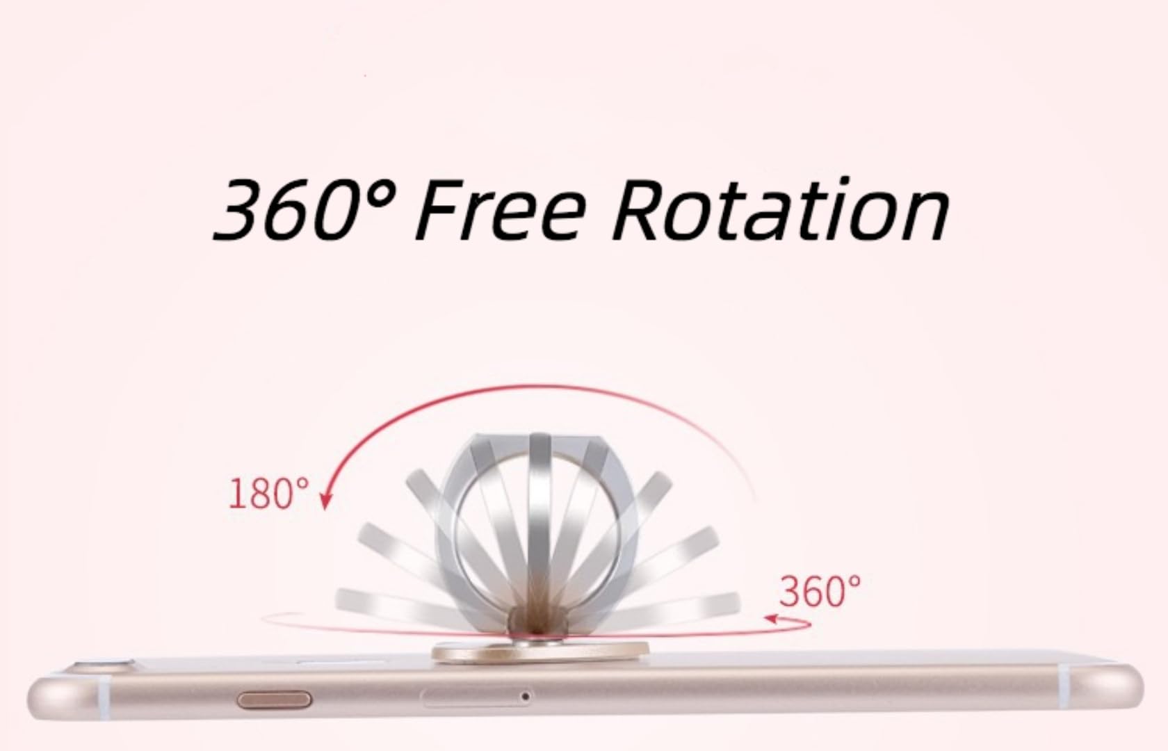 M-Life - Telefoonhouder - 360° - Ringhouder - Metaal - Srebrny
