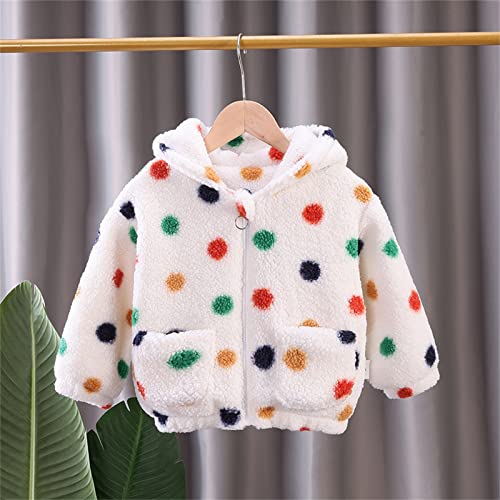 Toddler Kids 𝗣olar Fleece Hooded Outerwear Windproof Zipper Long Sleeve Coat Warm Print Jacket with Pocket2