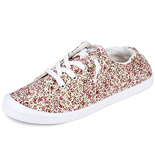 Image of JENN ARDOR Women's Low Top Canvas Slip On Sneaker Comfort Casual Shoes Walking Flats