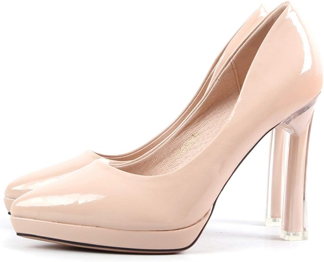 [シュウカ] パンプス ピンヒール 合皮 ハイヒール ポインテッドトゥ レディース ヒール 24.5cm 美脚 結婚式 靴 ポインテ