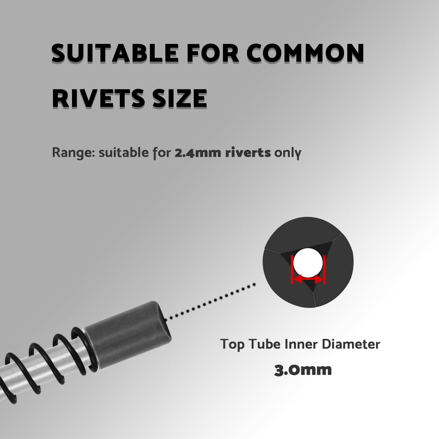 Replacement Mandrel Tube Assembly for S&F STEAD & FAST Cordless Rivet Tool, for 4.8-6.4 MM Rivets