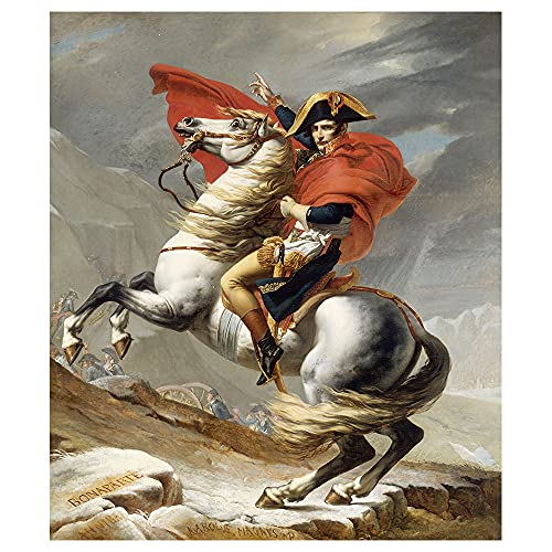 Legendarte   Cuadro Lienzo, Impresión Digital   Bonaparte Cruzando El Gran Paso De San Bernardo   Jacques Louis David   Decoración Pared cm. 60x75