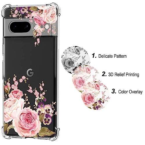 Coque Pixel 7 incassable et fine résolvant le risque de rayures avec style floral - 4