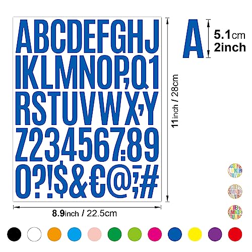 Image of Alphabet Stickers 600 PCS 2 Inch Vinyl Multicolored Letter Stickers for Scrapbooking, Indoor & Outdoor Use