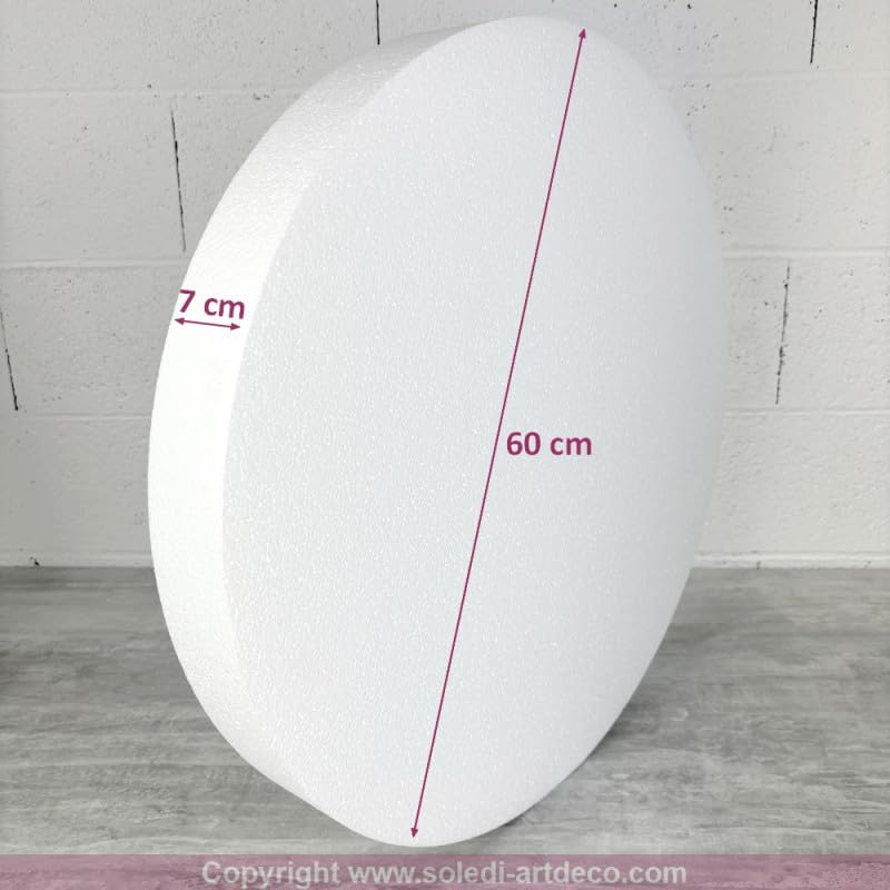 Lealoo Disque épaisseur 7 cm, diamètre 60 cm, polystyrène Pro Haute densité, Dummy