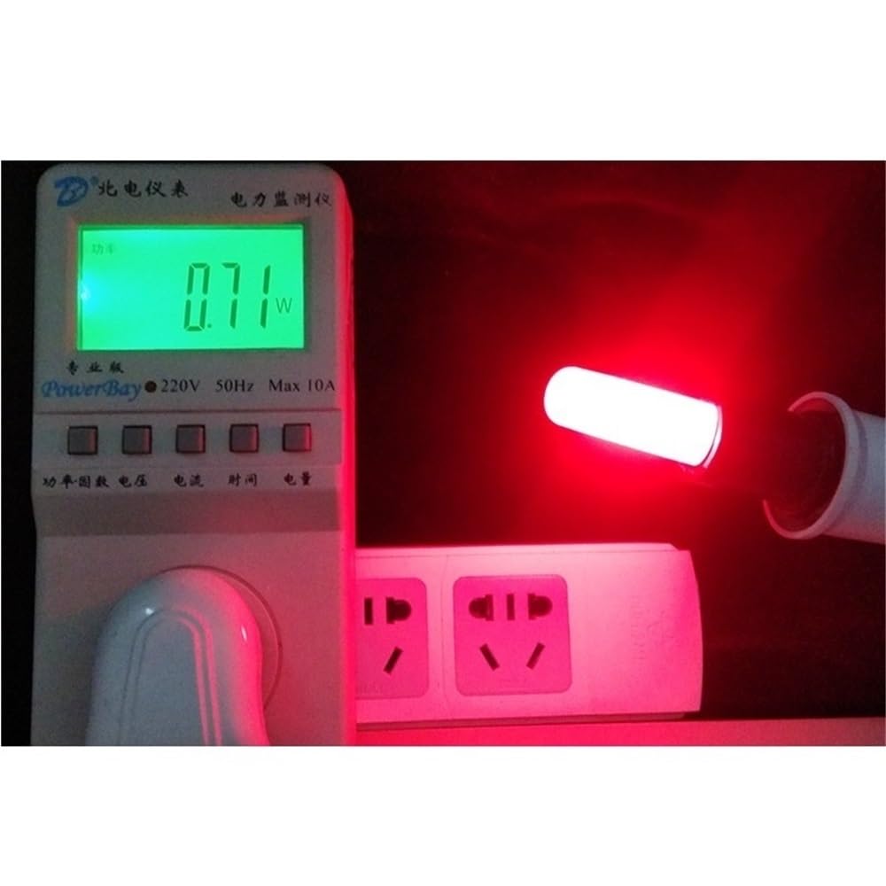 fengyan Casa Bombillas, 50 unids/Lote T15L Bombilla de Color E14 1,5 W Rojo Amarillo Azul Verde Blanco cálido decoración de luz Blanca Familiar Lámpara(Azul,0.7W E14 220V)