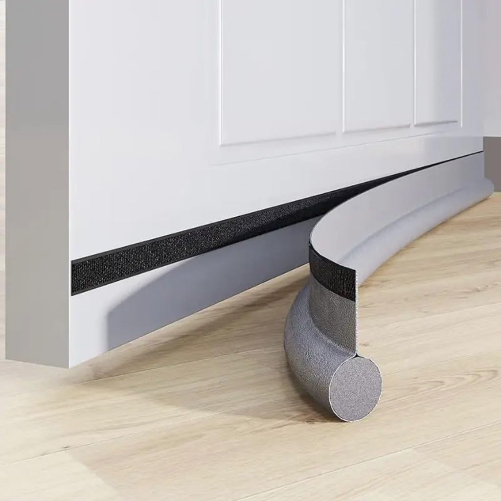 Adjustable Door Bottom Sealing Strip - Foam Weatherstrip - Compatible with Exterior and Interior Doors(Gray)