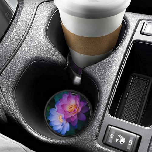 Portavasos para coche decorativo con diseño floral 2 unidades miniatura 6