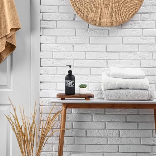 Image of Wood Riser Wooden Inch Decorative Pedestal Stand Tray Displays Decorations for Rustic Home and Kitchen Decor - Pack of 3(Brown - 10.6x4x1.5 Inch)
