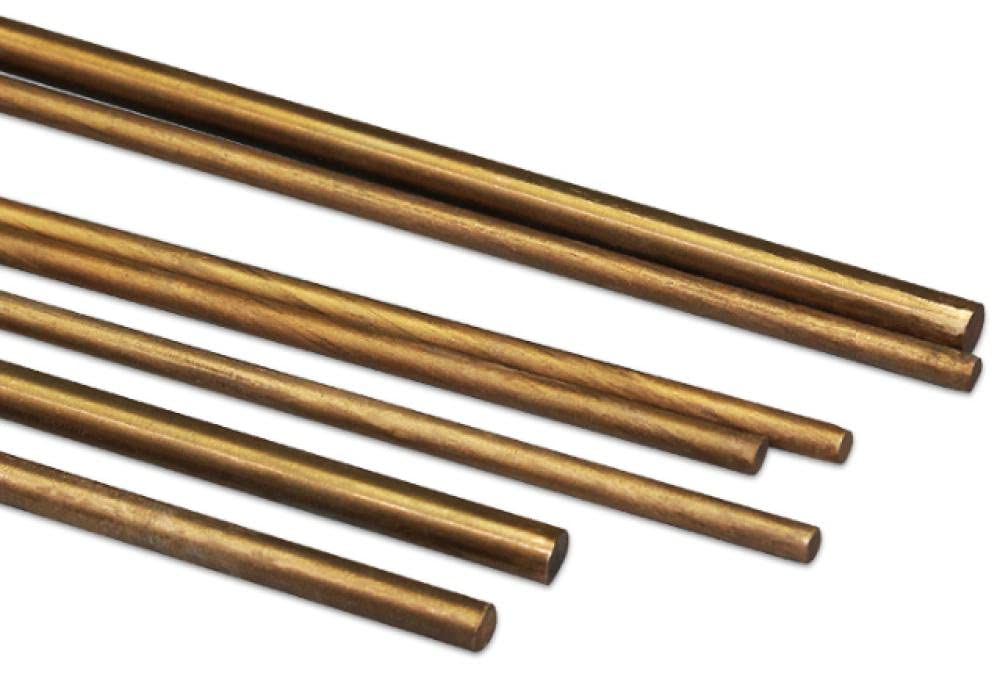 Varilla de bronce, palo redondo de bronce alto de alto almidón, roca QBE2, vara de cobre sólido, 200 mm de largo-10mm * 200mm