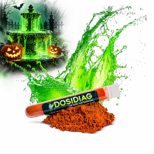 DOSIDIAG Green Water Tracing Dye for Leak Detection – 10g Ultra-Concentrated Fluorescein Powder – Treats Up to 2,500 Gallons – UV Reactive for Pools...