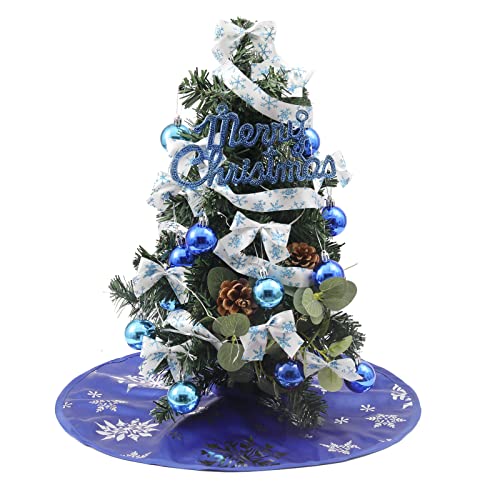 18 Inch Mini Christmas Tree Tabletop Christmas Tree Gifts Small Christmas Tree For Christmas Thanksgiving Xmas (Blue) #TOP5