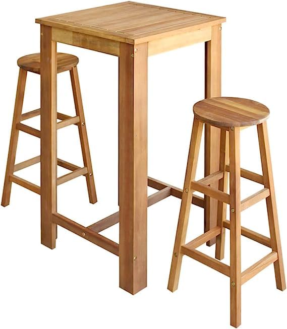 Image of OGESTA Classic Solid Wood Saddle-Seat Kitchen Counter Stool Set of one| Dark Teak Wood Polish | Bar Stool | Bar Chair | Haigh Stool (Desgin-5)