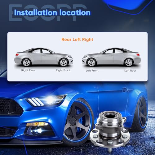 Image of ECCPP 2-Piece 512337 Wheel Hub Bearing for Lexus GS F 2016-2020 | for Lexus GS300 2006 5 lugs w /ABS Sensor Pre-Greased Sealed