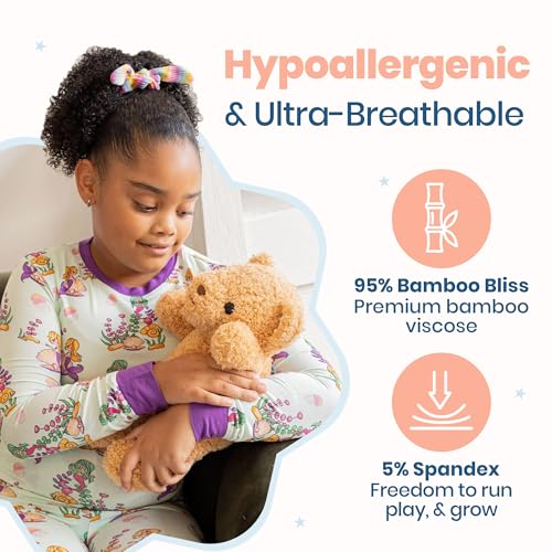 Buttery Soft Pajamas for Kids - Viscose From Bamboo Pjs - Styled By Kardashians - Mystic Mermaid Pajama for Girls3