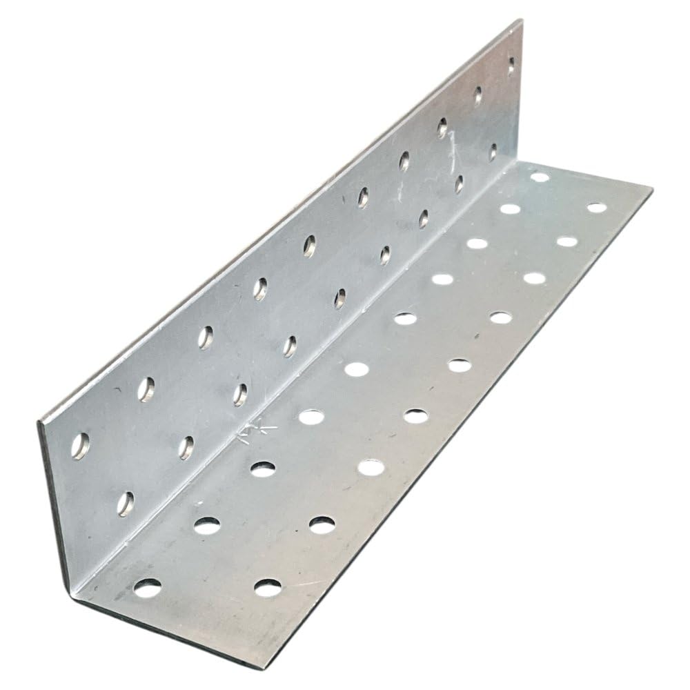 Conector angular de 2 mm, ángulo de montaje – 20 unidades de conectores de madera en ángulo de metal 40 x 40 x 200 mm – Conector de viga pequeño – Ángulo de montaje ángulo de construcción