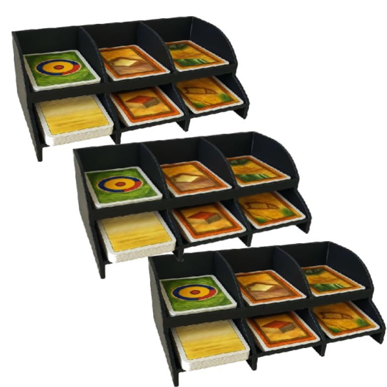 Card Organiser Tray โ 6 Compartment Stackable Card Holder for Board Games (Tripple Pack) โ image 1