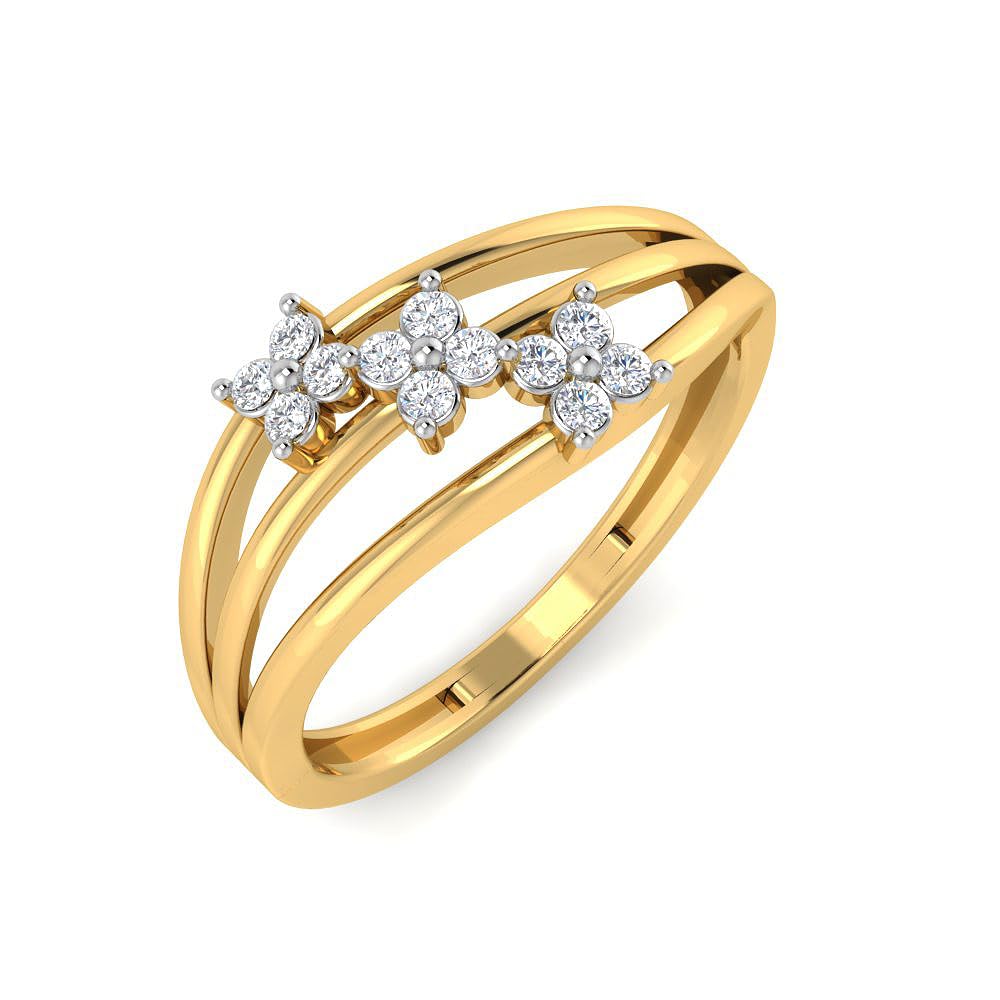 floral magic 9kt diamond ring | diamond fashion jewellery for women | great for gifting- anvrg1791