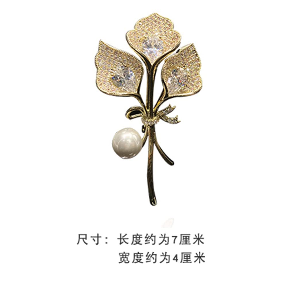 ZHSHYS Temperament Retro Brosche Elegante Temperament Blume Corsage Pin Pullover Jacke Zubehör (Farbe: A, Größe (A